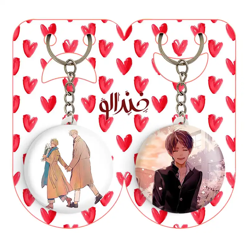 جاکلیدی خندالو مدل اروین و لیوای انیمه اتک آن تایتان کد 1862018622 مجموعه 2 عددی