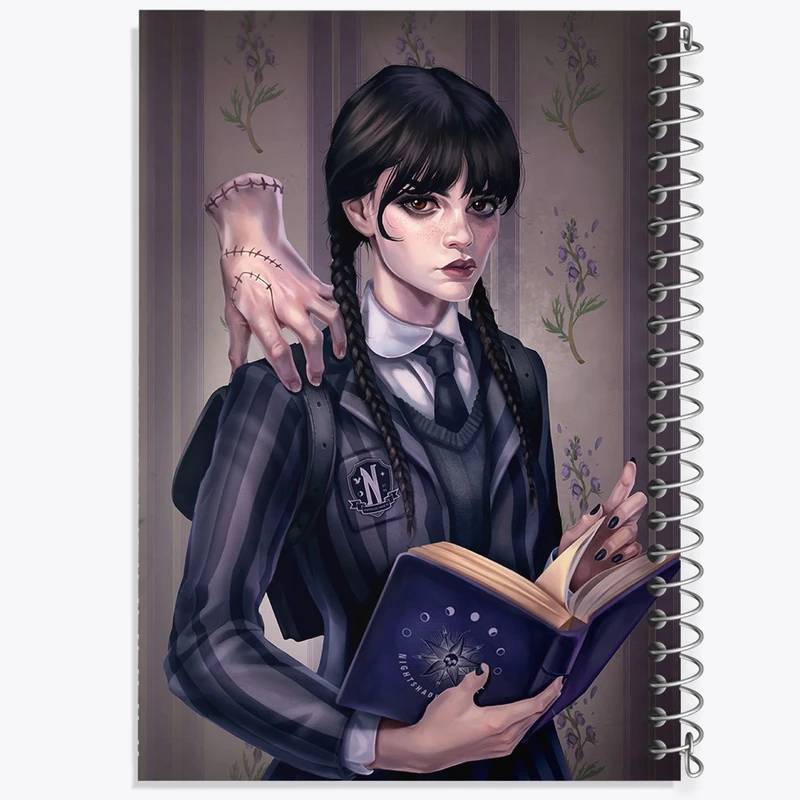 دفتر مشق 100 برگ خندالو طرح ونزدی (Wednesday) کد F2465