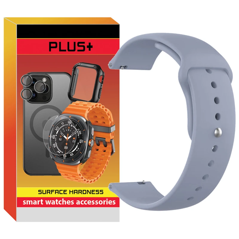 بند پلاس مدل Silicone PL مناسب برای ساعت هوشمند سامسونگ Galaxy Watch 4 / Watch 4 Classic / Watch 5 / Watch 5 Pro / Watch 6 / Watch 6 Classic