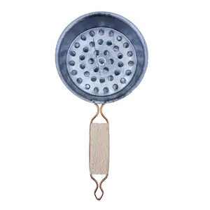 زغال سرخ کن مدل گرد دسته چوبی