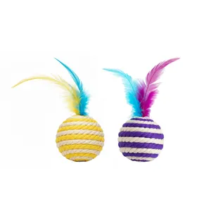 اسباب بازی گربه نیکوپت مدل توپ پردار بسته دو عددی 