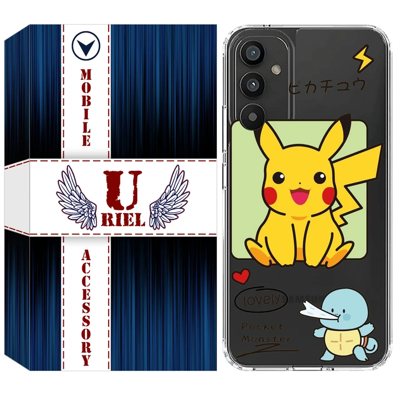 کاور یوریل مدل Clear کد 28 طرح پوکمون مناسب برای گوشی موبایل سامسونگ Galaxy A25