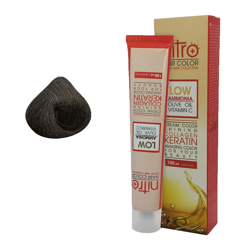 رنگ مو نیترو پلاس شماره 5.1 حجم 100 میلی‌لیتر رنگ قهوه‌ای خاکستری روشن