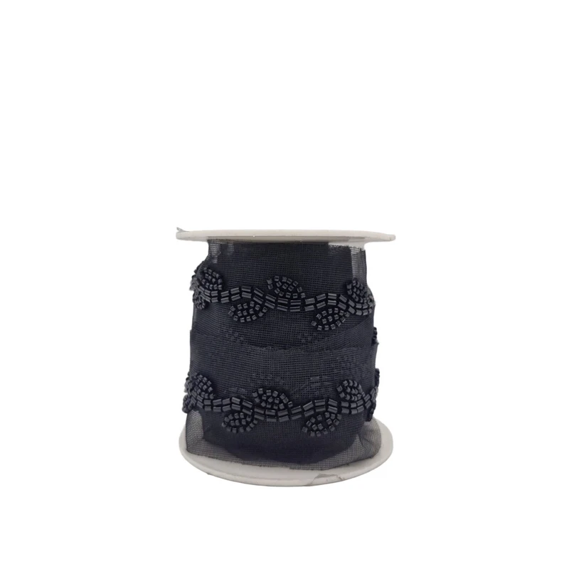 نوار یراق مدل منجوق دار کد Y4517 طول 1 متر