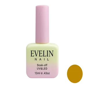 لاک ژل براق ناخن اولاین مدل 13M شماره 130 رنگ زرد تیره