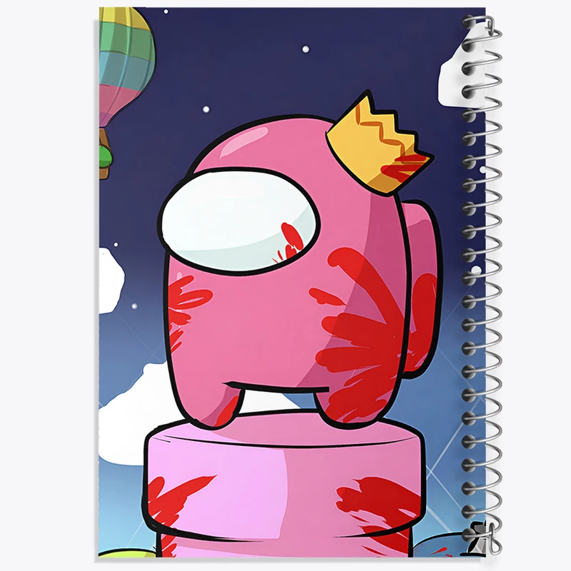 دفتر شطرنجی 50 برگ خندالو طرح امانگ آس (Among Us) کد N4936