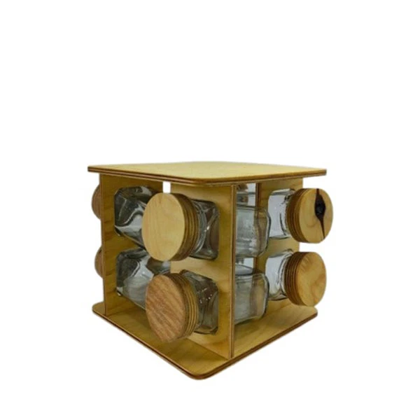 ست جا ادویه 8 پارچه مدل مک کارتی کد 16 به همراه استند