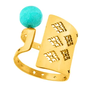 انگشتر زنانه گالری عزیزی طرح اسلیمی مدل gz14927