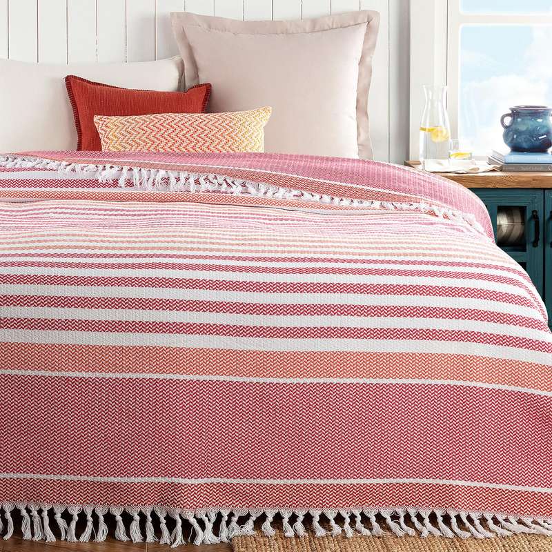 روتختی مادام کوکو مدل Sheryl Pembe Turuncu دو نفره سایز 240×220 سانتی متر