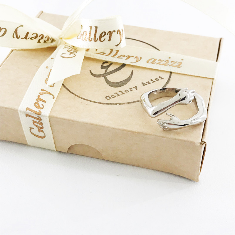 انگشتر زنانه گالری عزیزی طرح آغوش مدل 1541444