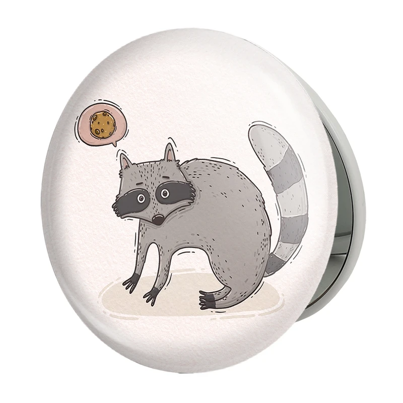 آینه جیبی خندالو طرح راکون مدل تاشو کد 5222 