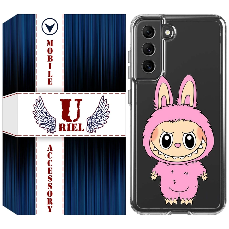 کاور یوریل مدل Clear کد 129 طرح لبوبو Labubu مناسب برای گوشی موبایل سامسونگ Galaxy S21 FE