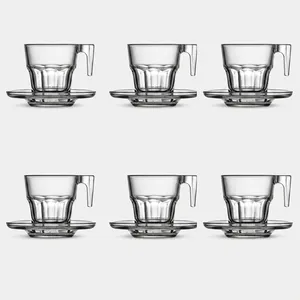 Pasabahce 95753 Cup and Saucer Set Pack Of 6