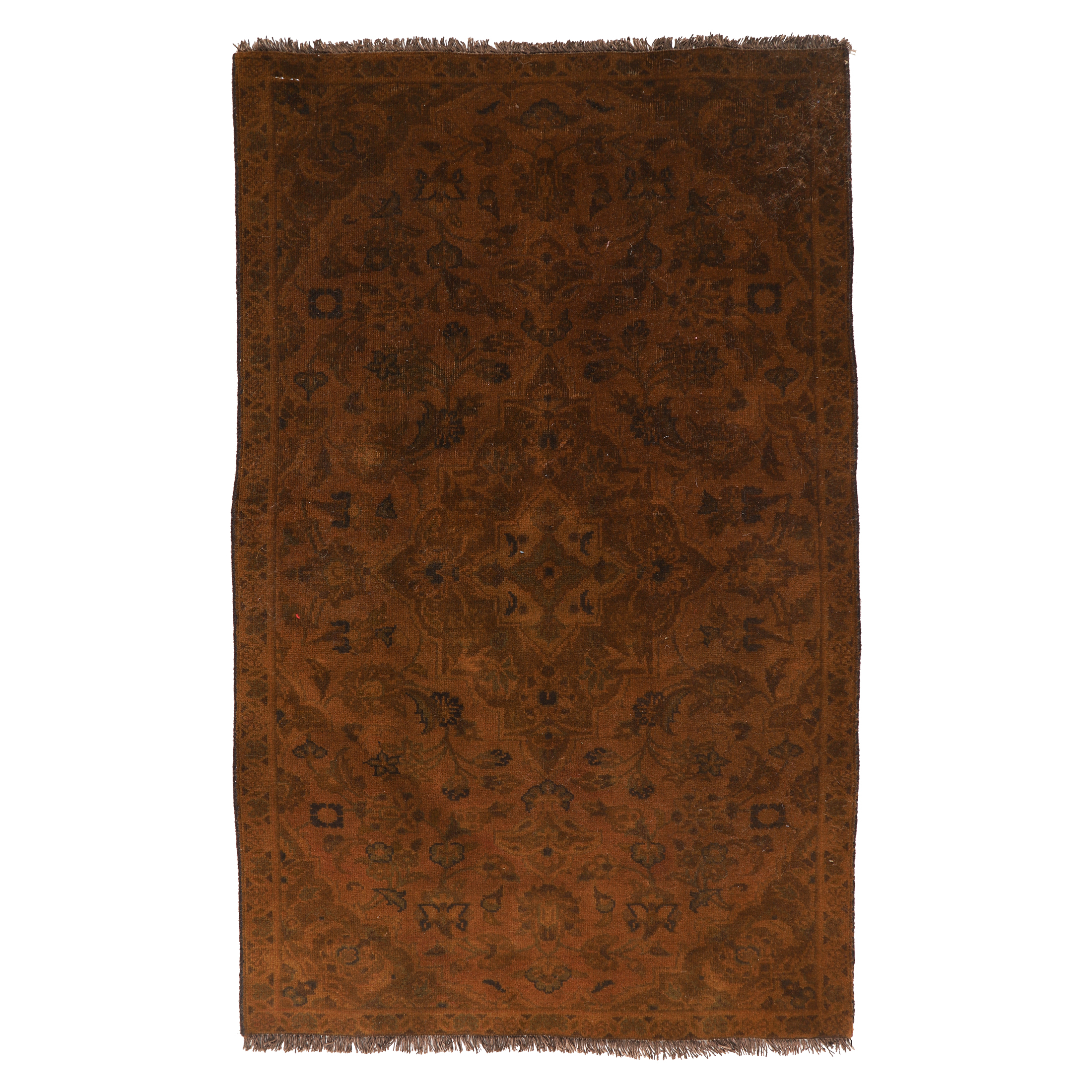 فرش دستبافت رنگ شده یک متری مدل وینتج کد 1404157