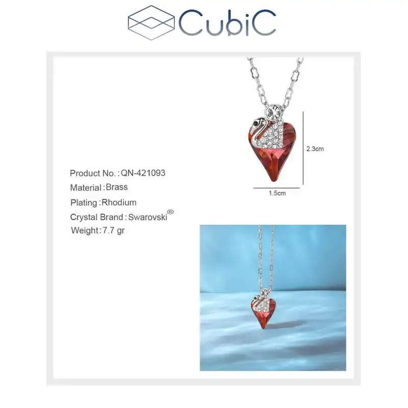 گردنبند زنانه کوبیک مدل qn-421093