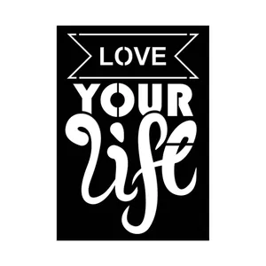 شابلون طرح love your life کد 0118