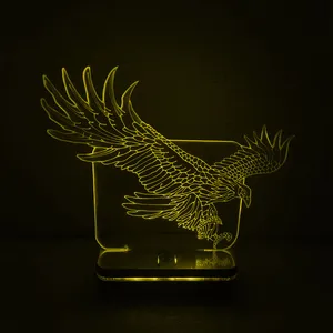  چراغ خواب سان لیزر طرح عقاب مدل هفت رنگ