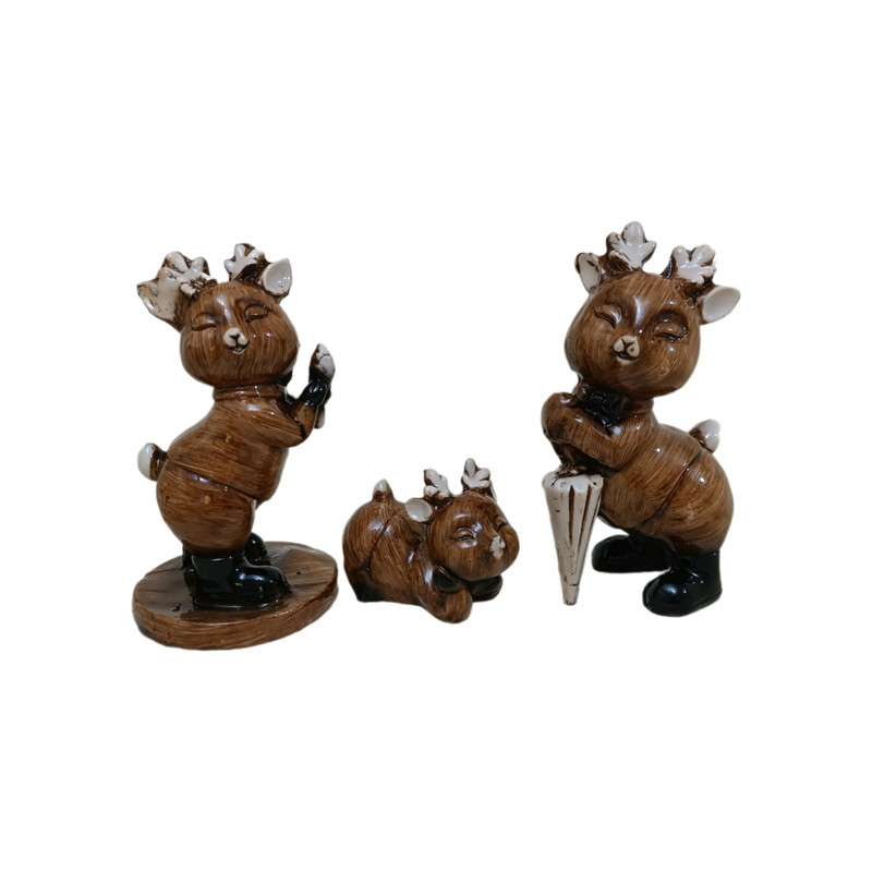 مجسمه مدل گوزن کد 120 مجموعه 3 عددی