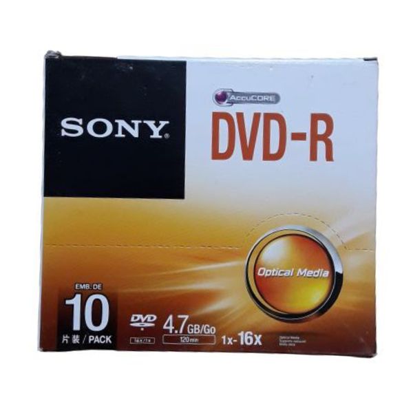 دی وی دی خام سونی مدل  DVD-R بسته 10 عددی