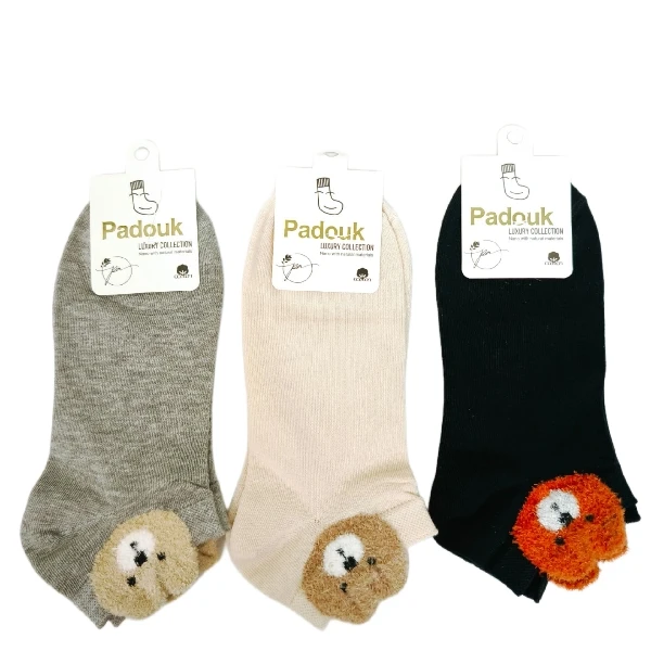 جوراب ساق کوتاه زنانه پادوک مدل 02 بسته 3 عددی