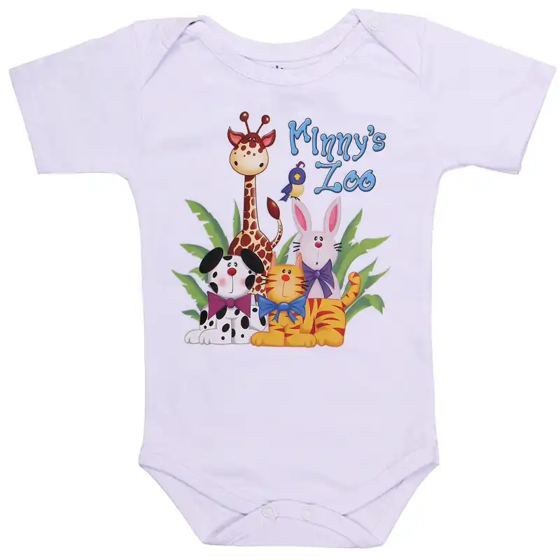 بادی آستین کوتاه نوزادی مدلا مدل باغ وحش کد MAS154875