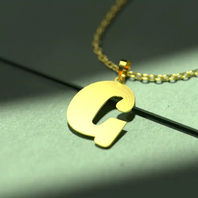 گردنبند طلا 18 عیار زنانه مدوپد مدل حرف G کد H3-1-1087