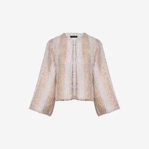 کت زنانه کلوتو مدل SEQUINS -  BLANC -  COAT