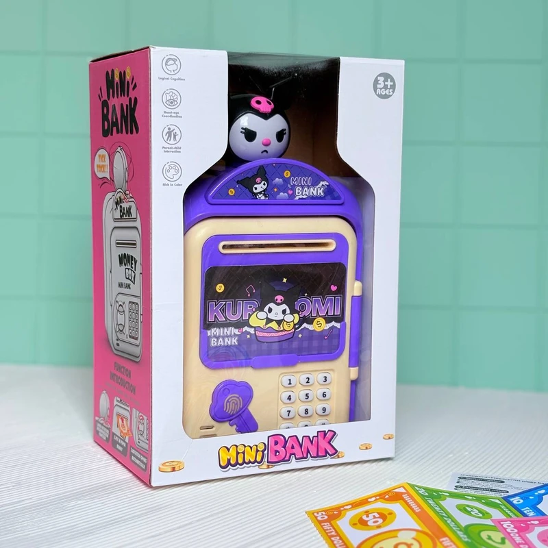 عکس شماره 5 : قلک مدل گاوصندوق اثر انگشتی رمز دار طرح کرومی موزیکال