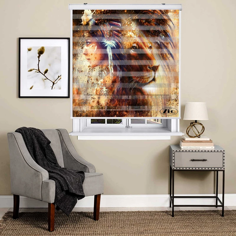 پرده زبرا زیو کد P6049 سایز 150X150 سانتی متر