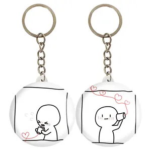 جاکلیدی خندالو مدل عاشقانه Love کد A108 مجموعه 2 عددی