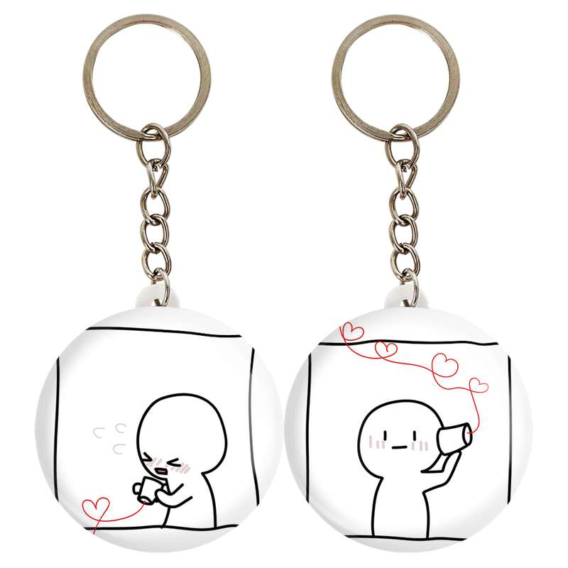 جاکلیدی خندالو مدل عاشقانه Love کد A108 مجموعه 2 عددی