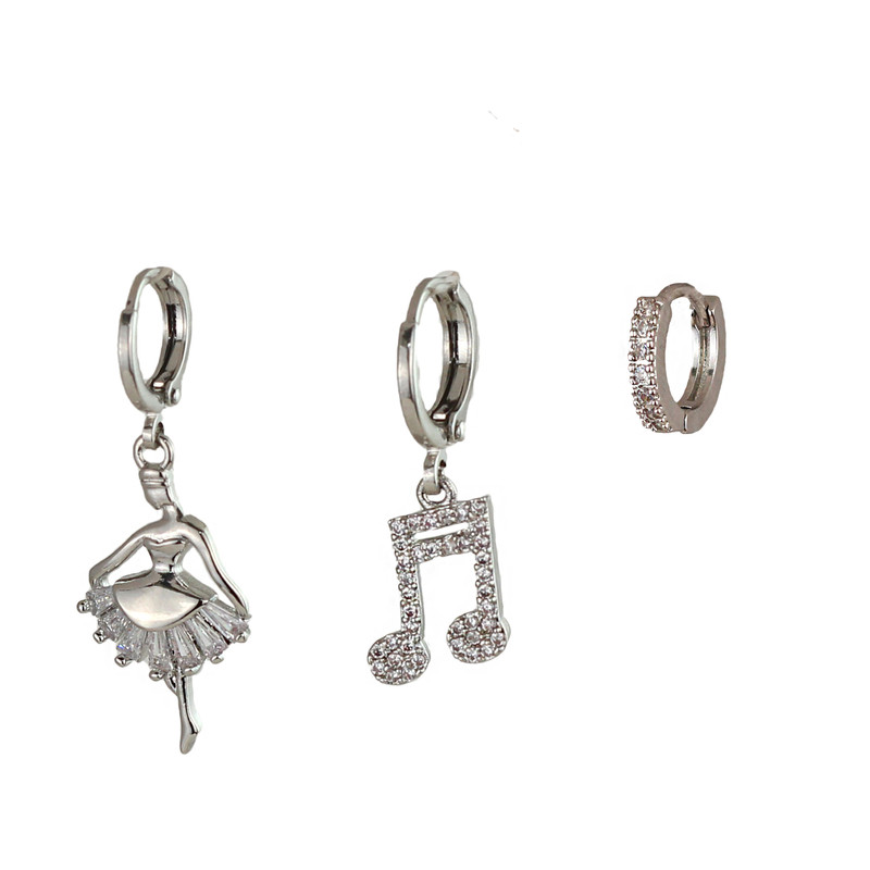گوشواره زنانه وای اس ایکس مدل فرشته کد G307 بسته سه عددی