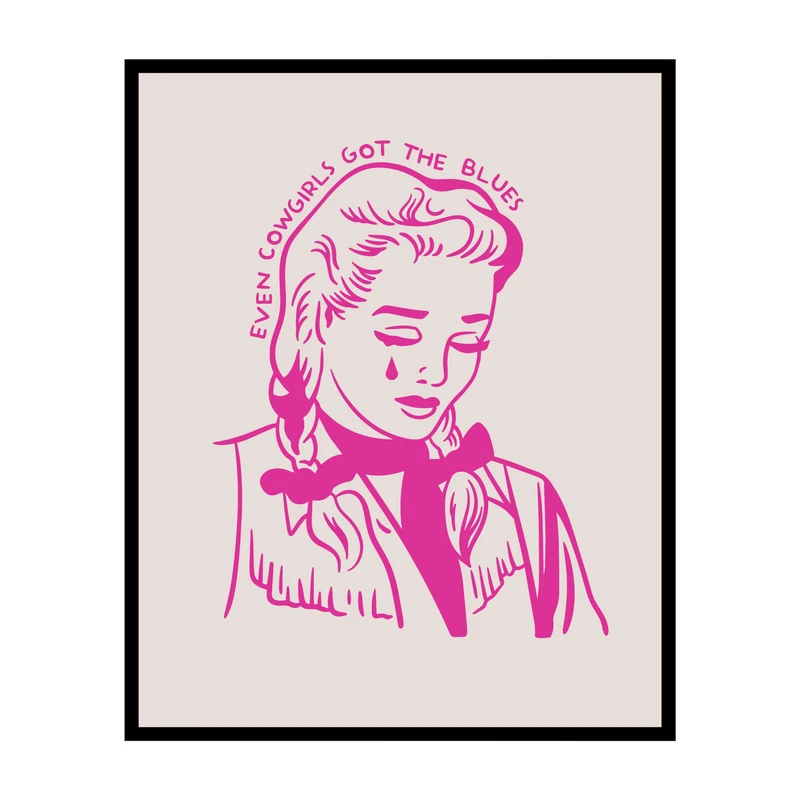 پوستر مدل دختری با چشمان اشک الود