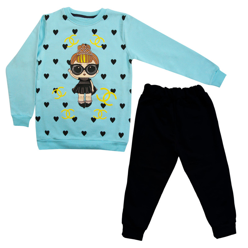 ست سویشرت و شلوار دخترانه مدل bhr-772