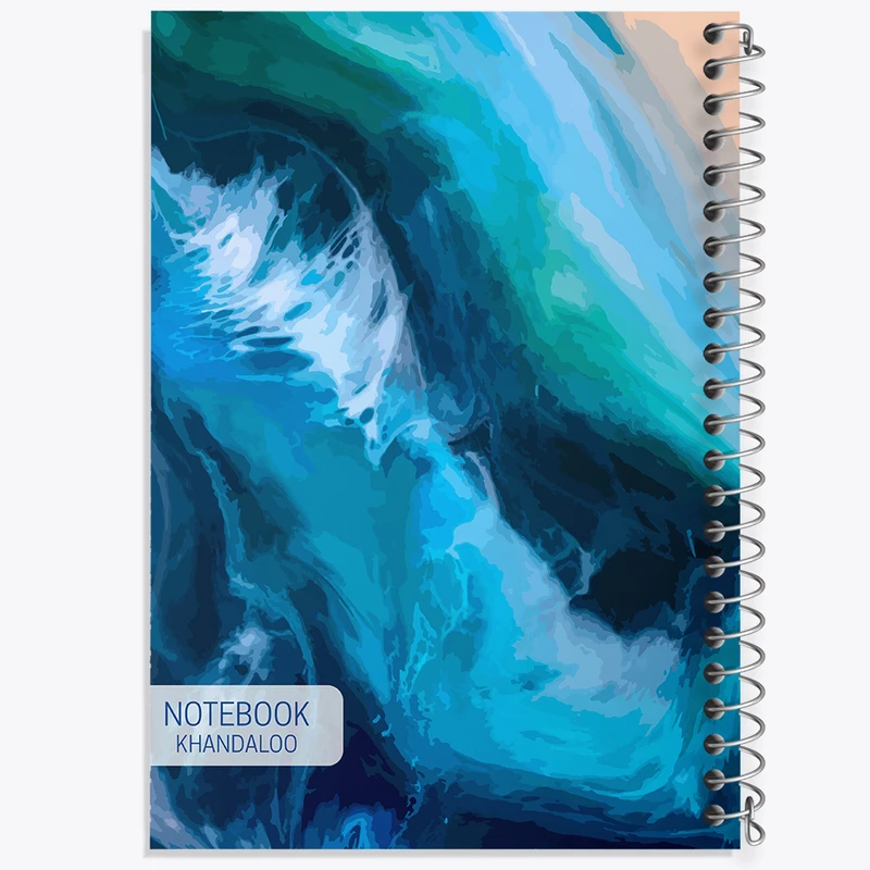 دفتر شطرنجی 50 برگ خندالو مدل موج دریا کد N1088