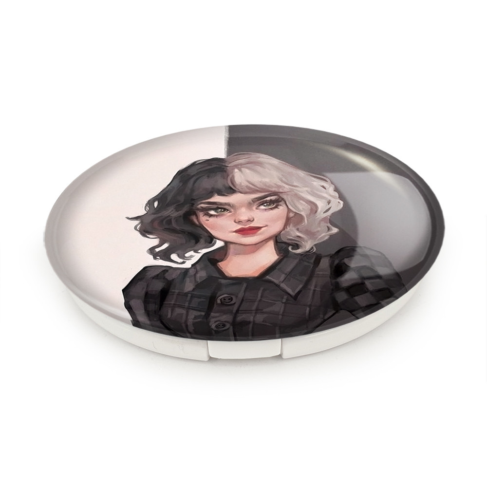 آینه جیبی خندالو طرح کروئلا Cruella مدل تاشو کد 10753