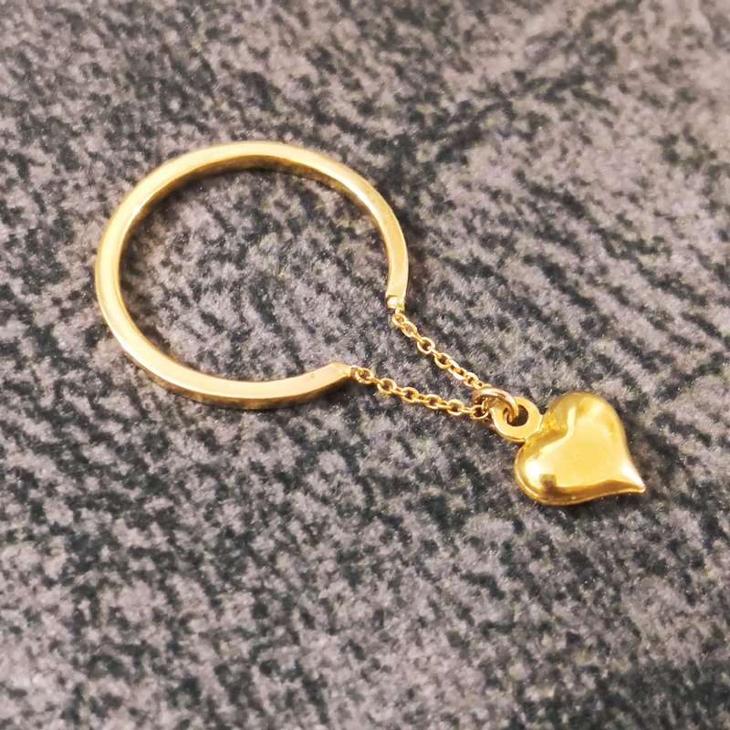  انگشتر طلا 18 عیار زنانه قیراط طرح قلب کد GH1598