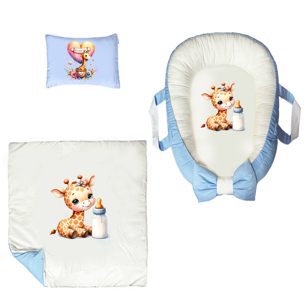 سرویس خواب 3 تکه نوزاد پادآفرین مدل گارد محافظ طرح دخترانه کد PG092