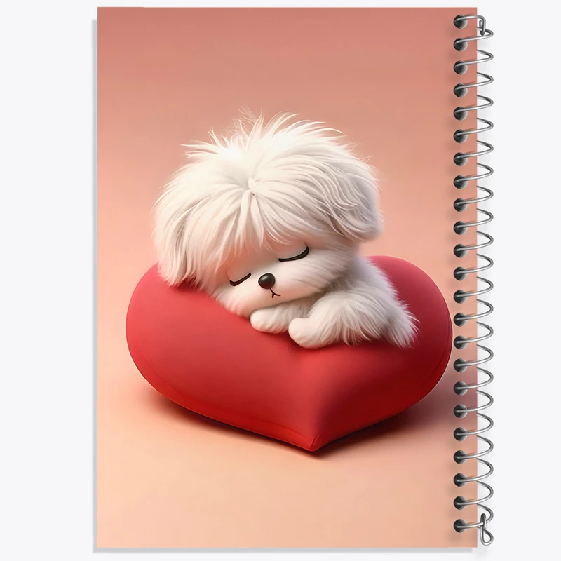 دفتر مشق 50 برگ خندالو طرح سگ کیوت کد F7913