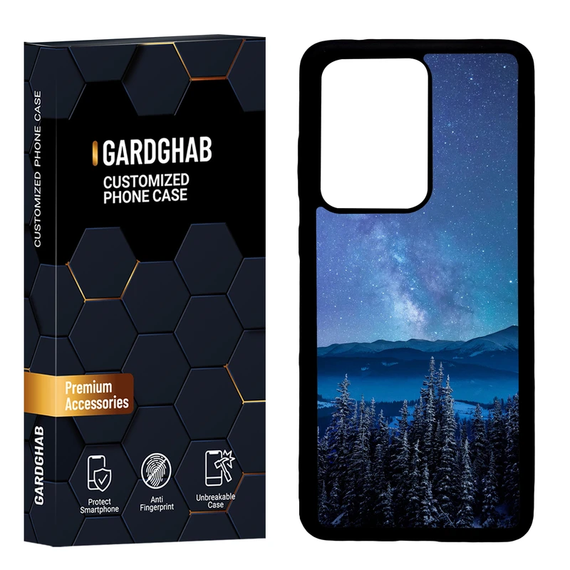 کاور گارد قاب مدل دور ژله ای پشت گلس منظره و طبیعت مناسب برای گوشی موبایل سامسونگ  Galaxy S20 Ultra