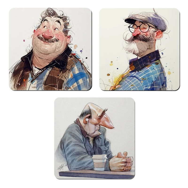 مگنت صباطرح مدل پدر و مادربزرگ ها کد M1310 مجموعه 3 عددی