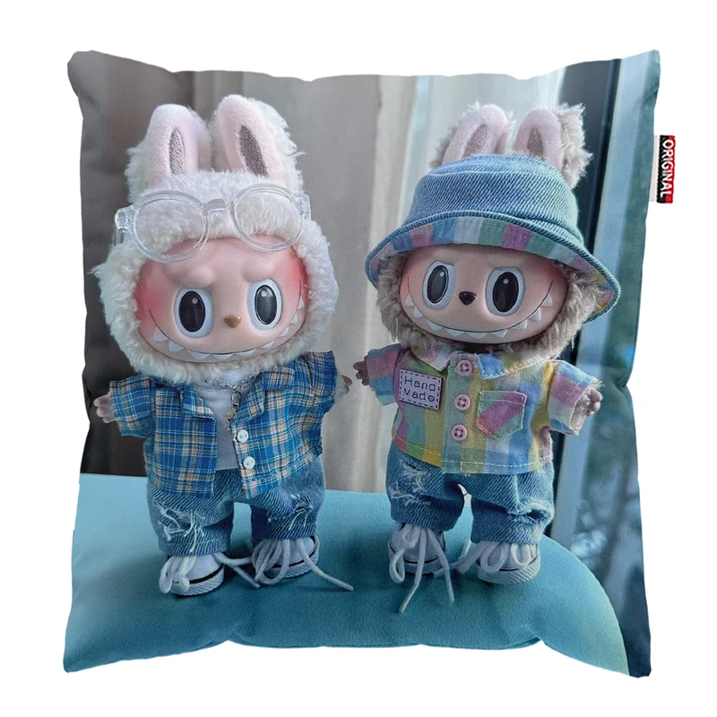 کوسن پاد آفرین مدل عروسک لبوبو کد PK301754 سایز 30*30 سانتی متر