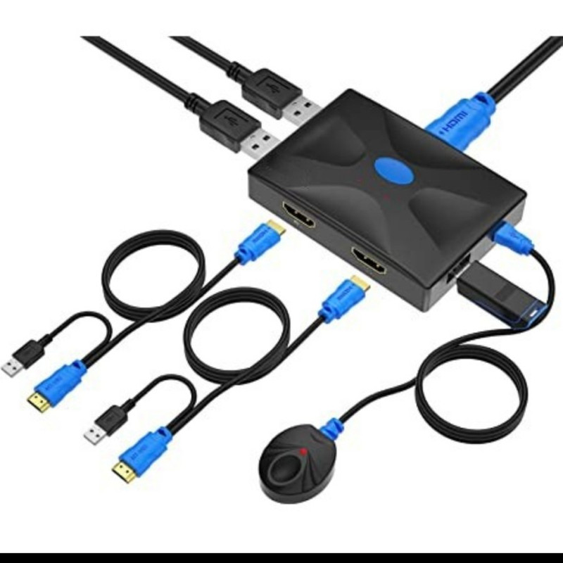 سوییچ دو پورت HDMI KVM کی نت مدل K-SWKHM002