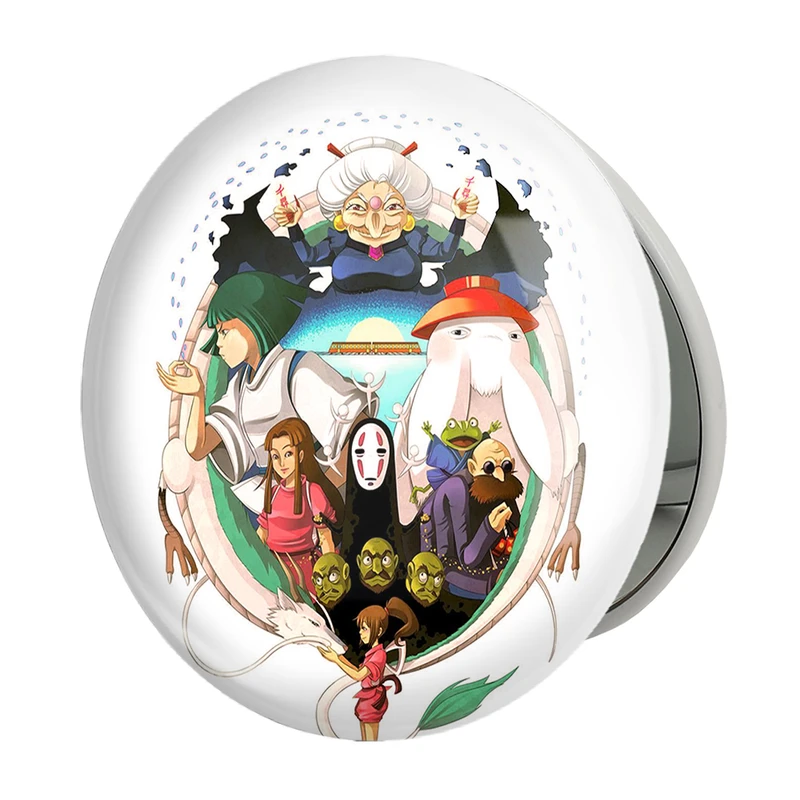 آینه جیبی خندالو طرح انیمه شهر اشباح Spirited Away مدل تاشو کد 4885 