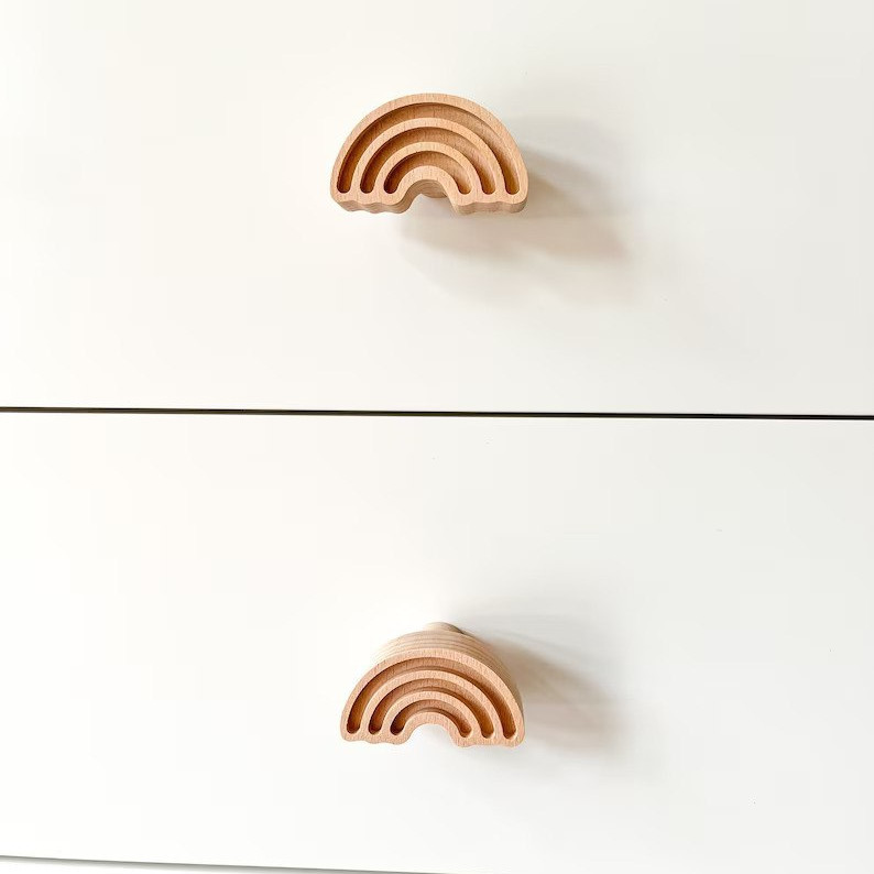 دستگیره کمد مدل کودک طرح رنگین کمان کد WTL207 مجموعه 6 عددی