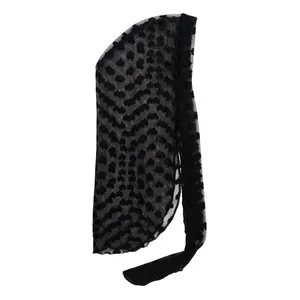 دستمال سر و گردن مدل دورگ توری تابستانه طرح قلب ریز