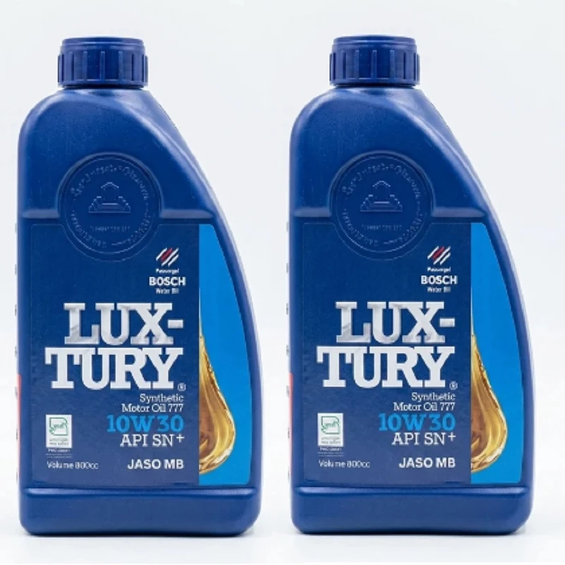 روغن موتور سیکلت تمام سنتتیک بوش مدل SN Plus 10W-30 حجم 800 میلی‌لیتر بسته 2 عددی 