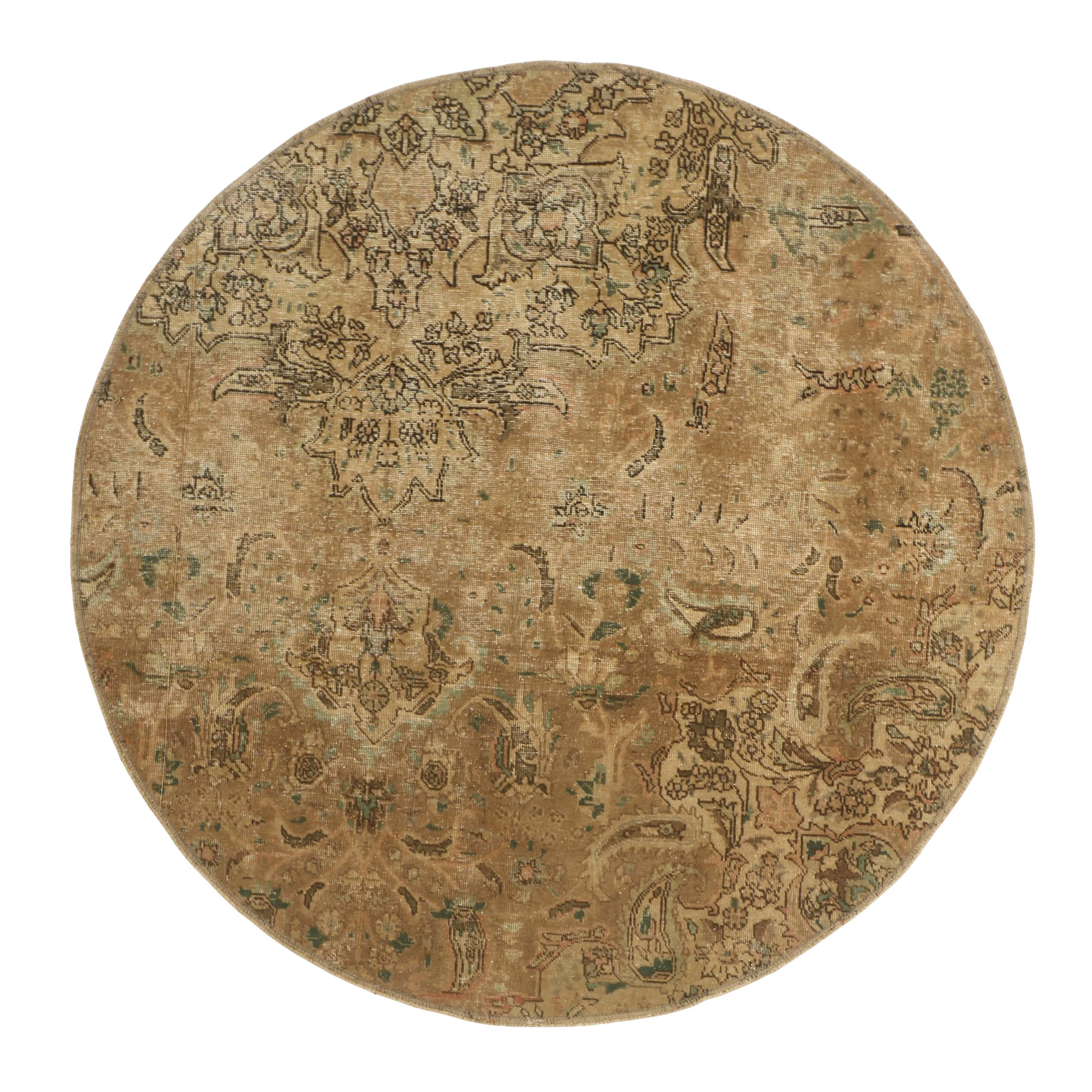 فرش دستبافت رنگ شده دو متری طرح وینتیج کد 537300