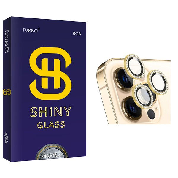 محافظ لنز دوربین آتوچبو مدل Shiny رینگی نگین دار مناسب برای گوشی موبایل اپل iPhone 13 Pro