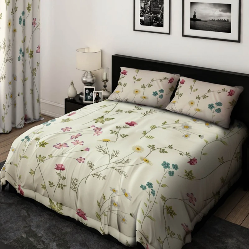 سرویس خواب 2 نفر 6 تکه مدل گلدار کد 431